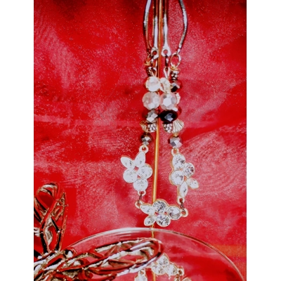 9.5""Rhinestone  Flowers