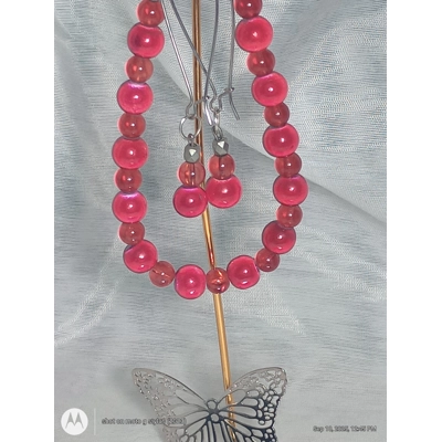 8"Red Glass Two tone Balls