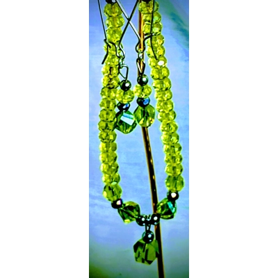 8" Lime and Yellow Glass