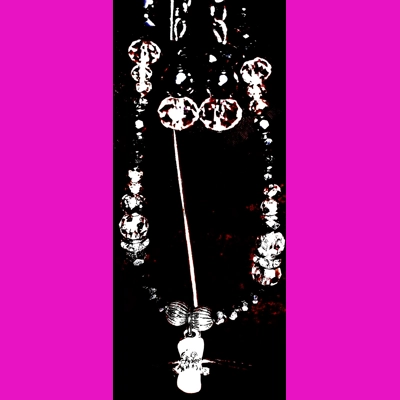 9" Rhinestone Sandal and Silver Swarvoski Crystal