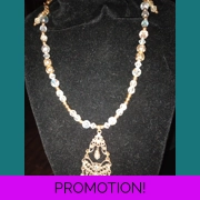 sku19 16' Gold/Swarvoski Crystal Back Neclace