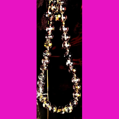 10.25" Striped Clear Glass