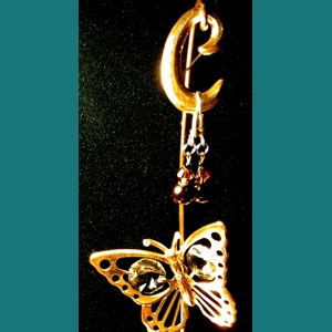 Bronze/Topaz earrings sku55