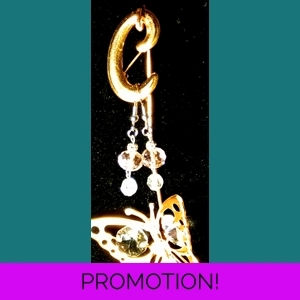 Pink Clear Glass Earrings