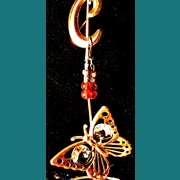 Red  Glass Earrings