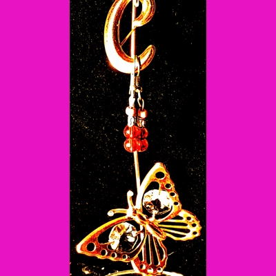 Red  Glass Earrings