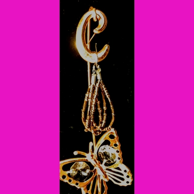 Copper Double hung Teardrop Earrings