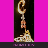 L.Pink/Peach Glass Earrings