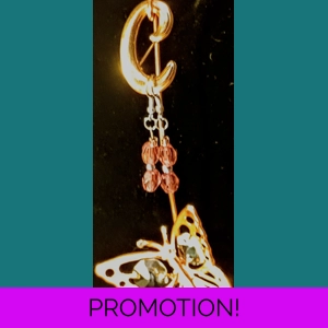 L.Pink/Peach Glass Earrings