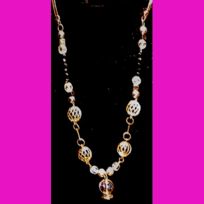 16" Crystal Ball Necklace with matching earrings