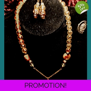 14.5' Gold Skulls Necklace