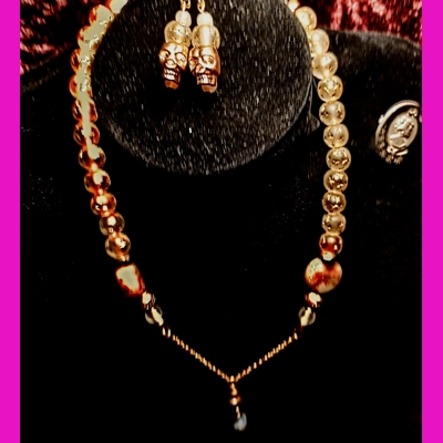 14.5' Gold Skulls Necklace