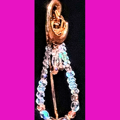 8" Peach Swarvoski Crystal