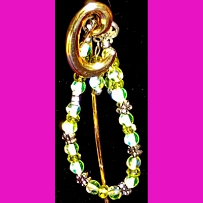 7" Lime Yellow FireBlown glass