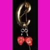 Red Skull Earrings