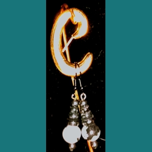 Marble/Hematite Earrings