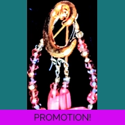 7' Maroon FireBlown glass Bracelet