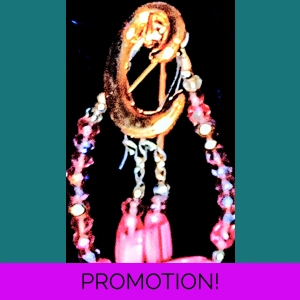 7' Maroon FireBlown glass Bracelet