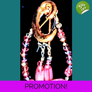 7' Maroon FireBlown glass Bracelet