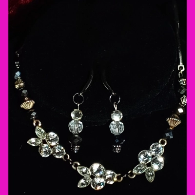 9.5""Rhinestone  Flowers