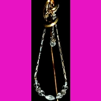 9.5 Silver with Milky Glass Hearts