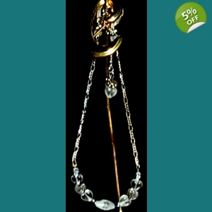 sku25 Milky Glass Hearts with Silver chain