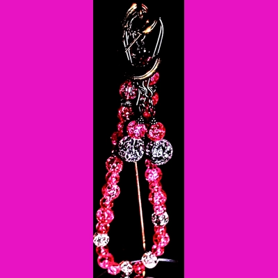 11" Hot Pink Shattered glass