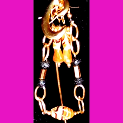 9" Topaz and Ceramic Anklet