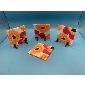 Retro coaster set 4pc