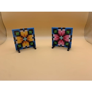 pixel flower coaster 2pc set
