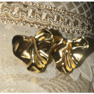 Gold Tone Heart Earrings