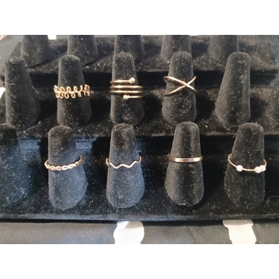 Seven Gold Toned Rings