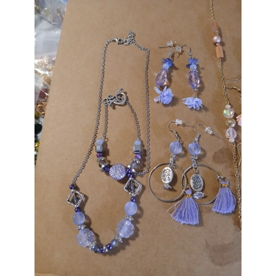 Lot of Handmade Jewlery (Purple and Pink)