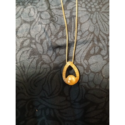 Matching vintage Diamond and Pearl teardrop earrings and necklace set