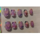 Press On Nails With Colorful Flowers