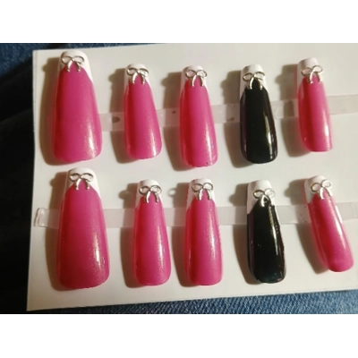 bow-tiful handmade press on nails