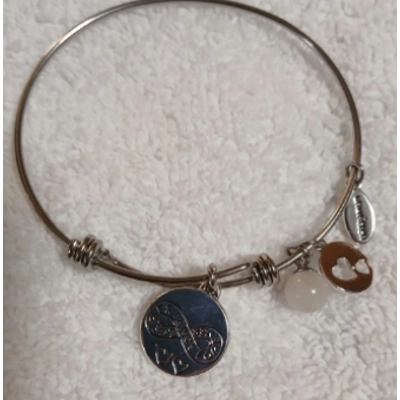 Infinity & "Forever" Bangle Charm Bracelet