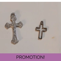 Two Silver-Tone Cross Pendants