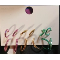 Colorful Hoop Earring Set