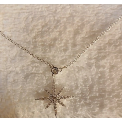 Silver Starburst Pendant Necklace