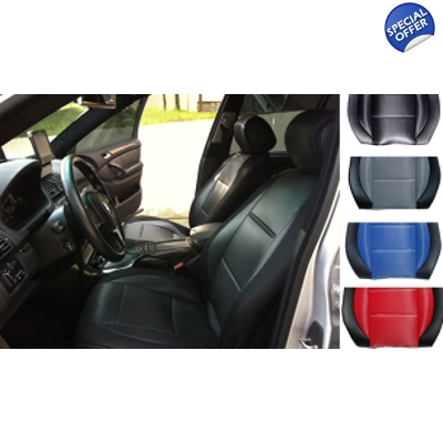 fits Mitsubishi ASX RVR Like Carbon Fiber two Front Car Seat Covers title=