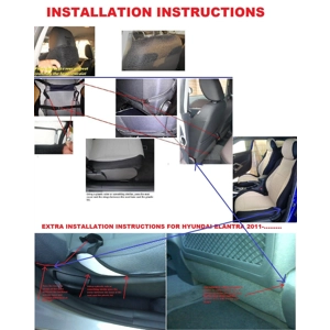 fits Hyundai Elantra Diamond series two Front Custom Car Seat Covers