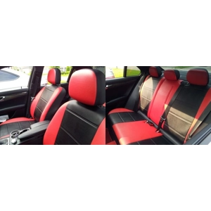 fits Mercedes C-Class front & rear Custom Leatherette Seat Covers
