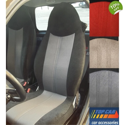 Velour & Synthetic two Custom Car Seat Covers fits on Smart seats title=