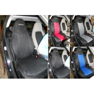 Custom Synthetic Two Car Seat Covers fits Smart Fortwo and Roadster