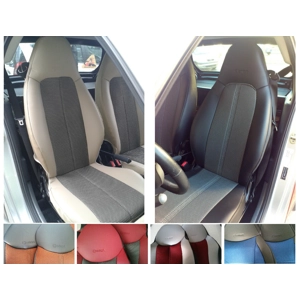 Leatherette & Two Tone Fishnet two Car Seat Covers fits on Smart seats