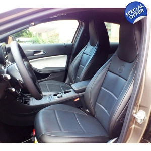 Leatherette and Like Carbon Fiber Two Front Car Seat Covers