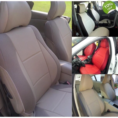 fits on Volvo seats leatherette custom front car seat covers title=