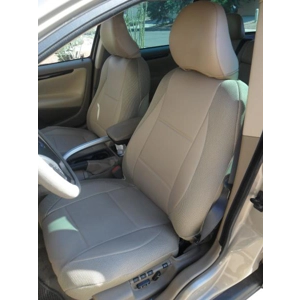 fits on Volvo seats tan leatherette custom two front car seat covers