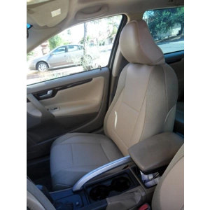 fits on Volvo seats tan leatherette custom two front car seat covers